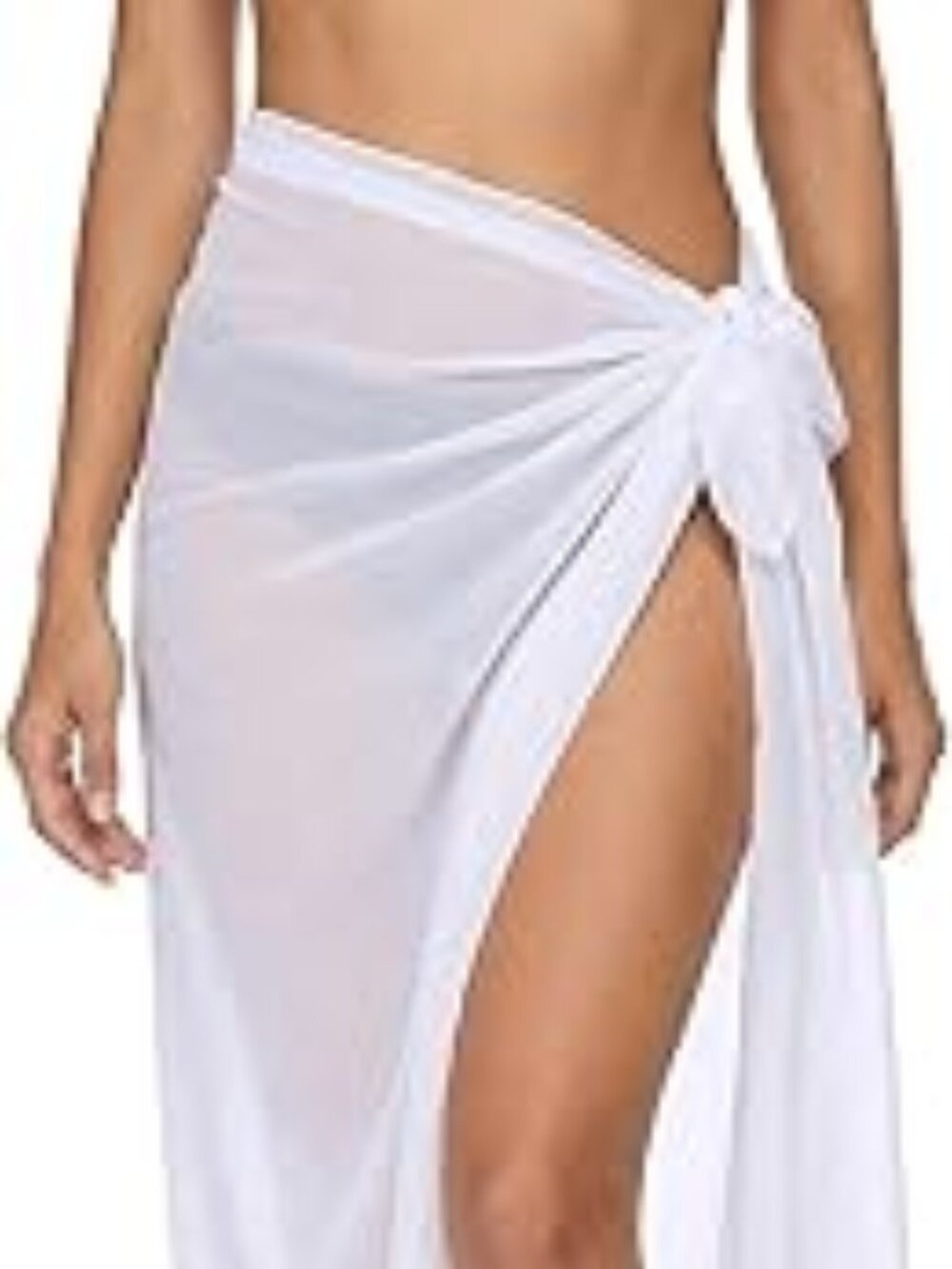 Natori White Sheer Sarong